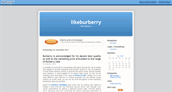 Desktop Screenshot of likeburberry.beeplog.de