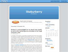 Tablet Screenshot of likeburberry.beeplog.de