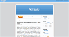 Desktop Screenshot of liuyufangfei.beeplog.de