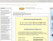 Tablet Screenshot of mpu-gutachten.beeplog.de