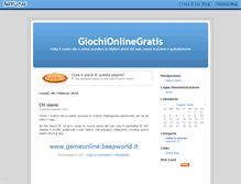Tablet Screenshot of giochigratis.beeplog.it